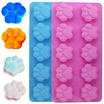 Food Grade Silicone Paw Print Mold - Fun Baking & Candy