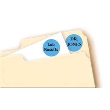 Avery Print/Write Self-Adhesive Removable Labels, 0.75 Inch Diameter, Light Blue, 1,008 per Pack (5461)