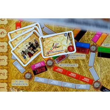 Ticket to Ride Amsterdam Board Game - Train Route-Building Strategy Game, Fun Family Game for Kids & Adults, Ages 8+, 2-4 Players, 10-15 Minute Playtime, Made by Days of Wonder
