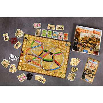 Ticket to Ride Amsterdam Board Game - Train Route-Building Strategy Game, Fun Family Game for Kids & Adults, Ages 8+, 2-4 Players, 10-15 Minute Playtime, Made by Days of Wonder
