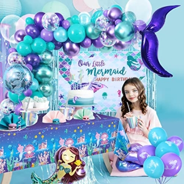 Winrayk Mermaid Birthday Party Decorations for Girls