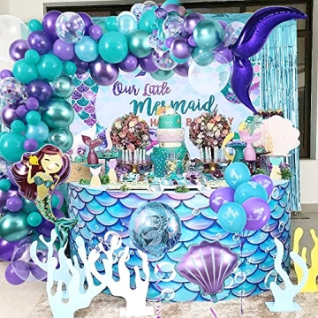 Winrayk Mermaid Birthday Party Decorations for Girls
