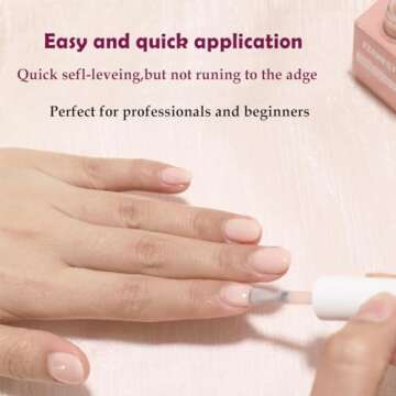 FZANEST Rubber Base Builder Gel Nail, 15ml Jelly Natrual Nude Pink Color Gel Nail Polish,Builder Gel in a Bottle,Nail Strengthener Gel,Self-leveling Extension Gel Soak Off UV Gel Nail
