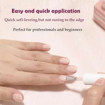 FZANEST Rubber Base Builder Gel Nail, 15ml Jelly Natrual Nude Pink Color Gel Nail Polish,Builder Gel in a Bottle,Nail Strengthener Gel,Self-leveling Extension Gel Soak Off UV Gel Nail