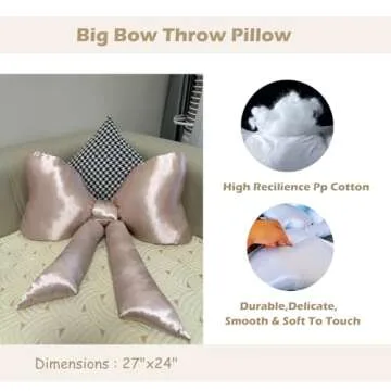 Charming GYLCAMYCK Bow Pillow for Enchanting Decor