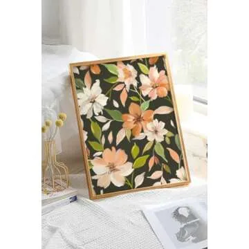 HAOKHOME Vintage Wallpaper Peel and Stick Floral Removable Boho Wall Paper for Bathroom Textured Contact Paper 17.7in x 9.8ft