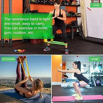 Resistance Loop Exercise Bands Set of 5 for Women Men Legs Butt Arms Shoulders Home Fitness, Stretching, Strength Training, Yoga, Pilates Flexbands