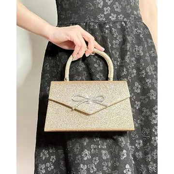 Elegant Sparkly Bow Clutch Purse for Glamorous Nights