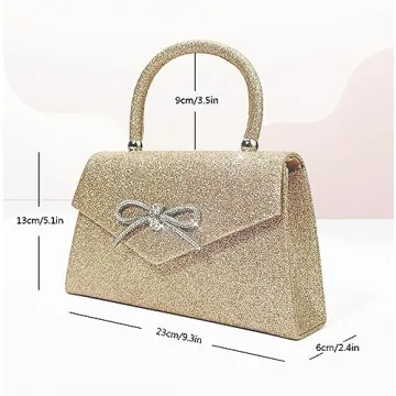 Elegant Sparkly Bow Clutch Purse for Glamorous Nights