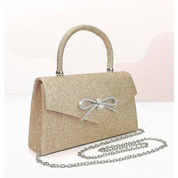 Elegant Sparkly Bow Clutch Purse for Glamorous Nights