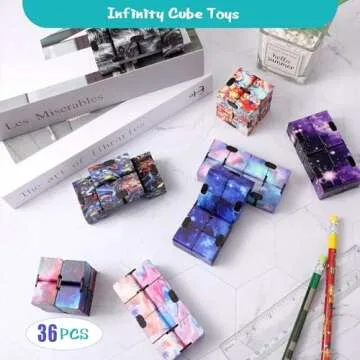 24 Pack Mini Sensory Toy Cubes for Stress Relief