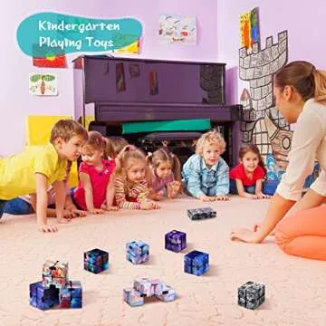 24 Pack Mini Sensory Toy Cubes for Stress Relief