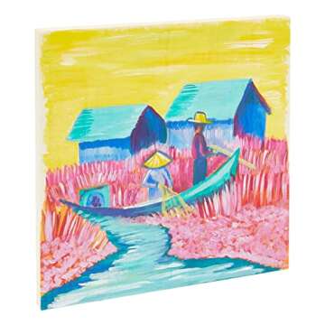 Bright Creations 6 Pack Unfinished Square Wood Panels, 12x12 Wood Canvas Boards for Painting, Cradled Panels for Crafts - Wooden Canvas