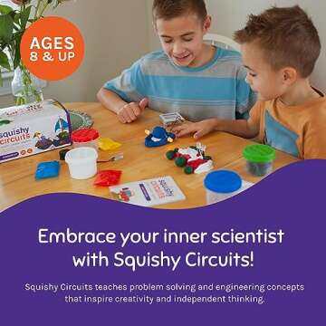 Standard Squishy Circuits Kit - Explore Electrical Circuits with Play Dough - STEM Science Kits for Kids Age 8-12 - Fun and Educational at Home, Classroom, Camp, and More!