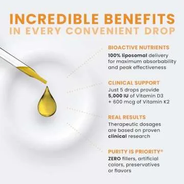 Vegan D3 K2 Organic Liposomal Liquid Supplement 180 Servings