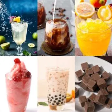 WIBIMEN Silicone Mini Ice Cube Tray for Freezer, 4 Packs Small Crushed BPA Free Ice Tray Mold , Square Tiny Ice Maker for Chilling Cocktails Whiskey (4 Little Blue Ice Trays & Ice Box & Ice Scoop)