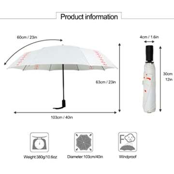 Ballpark Elite Baseball Umbrella | Portable with Automatic Open Close | Collapsible Travel Sports Umbrella