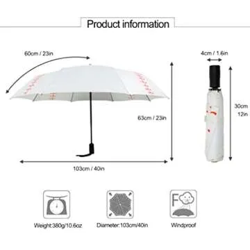 Ballpark Elite Baseball Umbrella | Portable with Automatic Open Close | Collapsible Travel Sports Umbrella