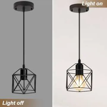 Capaaobc Adjustable Black Pendant Lights for Modern Homes