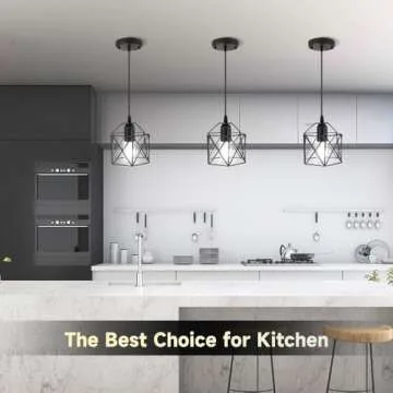 Capaaobc Adjustable Black Pendant Lights for Modern Homes