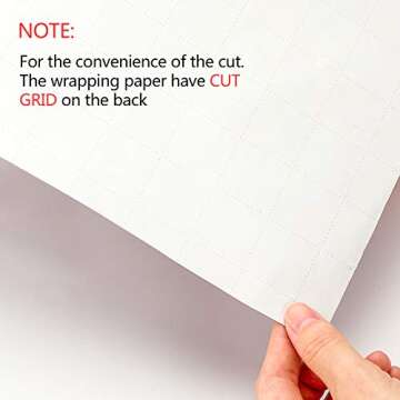 WRAPAHOLIC Wrapping Paper Roll - Gold and Navy Print with Cut Lines for Christmas, Birthday, Holiday, Father's Day, Baby Shower - 4 Rolls - 30 inch X 120 inch Per Roll