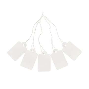 200 White Price Display Tags for Jewelry & Clothing