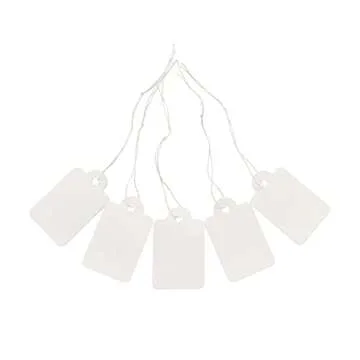 200 White Price Display Tags for Jewelry & Clothing