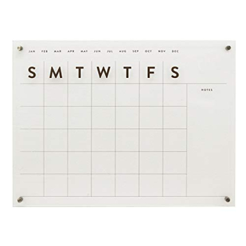 Reusable Acrylic Wall Calendar - 24x18 Monthly Planner for Easy Organization