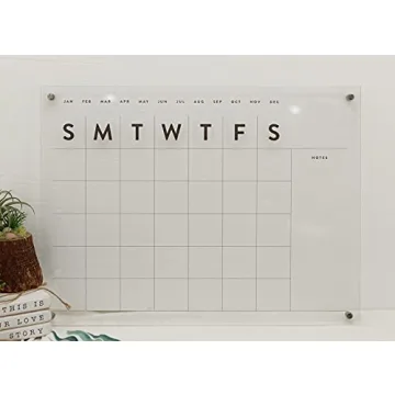 Parisloft Reusable Acrylic Wall Calendar for Home Office