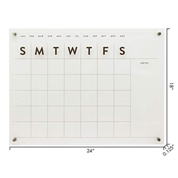 Parisloft Reusable Acrylic Wall Calendar for Home Office