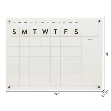 Parisloft Reusable Acrylic Wall Calendar for Home Office
