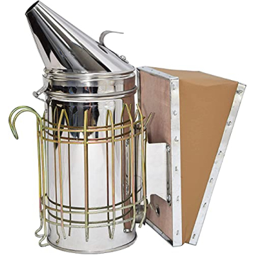 New Bee Hive Smoker Stainless Steel w/Heat Shield Beekeeping Equipment