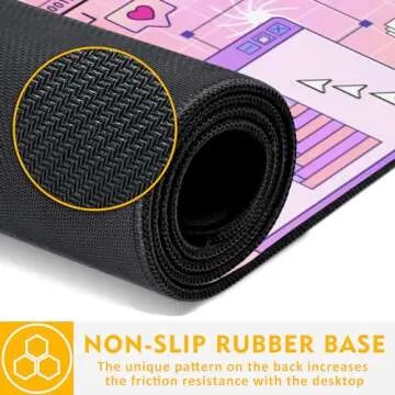 Uiaoiais Gaming Mouse Pad,Kawaii Cute Vaporwave Window Desk Pad,31.5"X15.7" Extended Gaming Mouse Pad Mat with Stitched Edge Non-Slip Base Big Mouse Pad for Office Keyboard Laptop