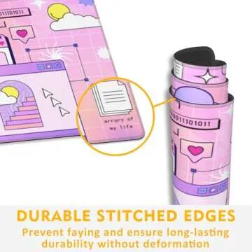 Uiaoiais Gaming Mouse Pad,Kawaii Cute Vaporwave Window Desk Pad,31.5"X15.7" Extended Gaming Mouse Pad Mat with Stitched Edge Non-Slip Base Big Mouse Pad for Office Keyboard Laptop