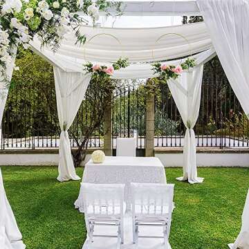 Sntieecr 2 Pack 14 Inch Large Metal Floral Hoop Wreath Macrame Gold Craft Hoop Rings for Making Home Decorations, Wedding Wreath Decor, Dream Catcher and DIY Wall Hanging Crafts