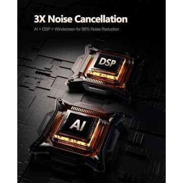 Rythflo Wireless Lavalier Microphone - AI Noise Cancellation & 50H Battery