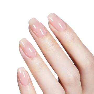 AILLSA Milky Pink Gel Nail Polish – Semi-Transparent Natural Gel for Long-Lasting Nail Art