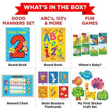 Learnabee Toys for 2 Year Old Boys/Girls | Gift for 2 Year Old Kids | Board Books and Fun Activities...