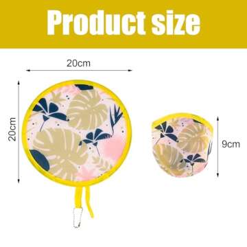 Elegant 4 Pcs Round Foldable Hand Fans Set - Classic Floral Designs for Travel & Events