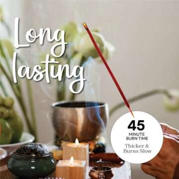 Potent Dragons Blood Incense Sticks - (40+Sticks, 9 inch) Thick Natural Resin Incense, Clean Charcoal Free | Sweet Spicy & Ambery Smelling Protection Incense (Sangre de Grado) (Burn Time 45+ Mins)