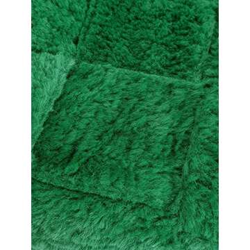 YZHJ Fluffy Tote Bags Set Forest Furry Fleeced Purse Plush Handbag Soft for Women Winter Fall (Green)