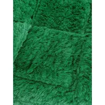 YZHJ Fluffy Tote Bags Set Forest Furry Fleeced Purse Plush Handbag Soft for Women Winter Fall (Green)