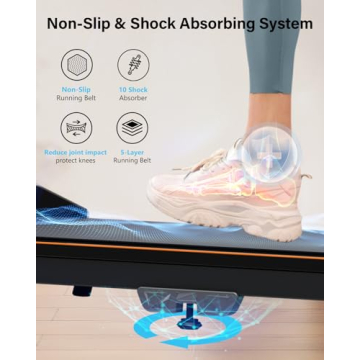 Compact Under Desk Treadmill with Manual Incline 4-in-1