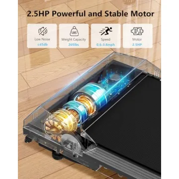 Compact Under Desk Treadmill with Manual Incline 4-in-1