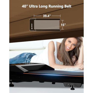 Compact Under Desk Treadmill with Manual Incline 4-in-1