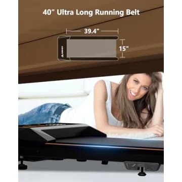 Compact Under Desk Treadmill with Manual Incline 4-in-1
