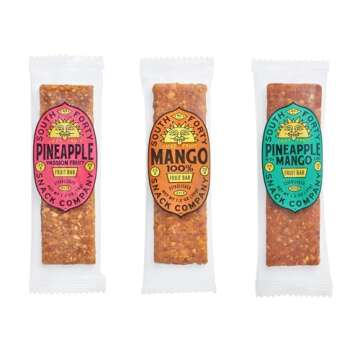 South 40 Snacks Premium Tropical Fruit Bars Mix of 3 Variety Pack, Just 1-3 ingredients, Mango, Pine...