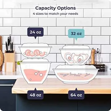 Fit Meal Prep 50 Pack 32 oz Disposable Plastic Clear Salad Bowls with Airtight Lids, Crystal Salad Bowls To Go for Lunch, BPA Free Food Takeout Containers, Acai Bowls for Uber Eats, Party, Severing