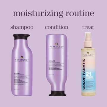 Pureology Hydrate Moisturizing Shampoo | For Medium to Thick Dry, Color Treated Hair | Sulfate-Free | Vegan
