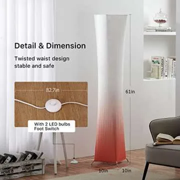 Chiphy RGB LED Floor Lamp with Adjustable Brightness